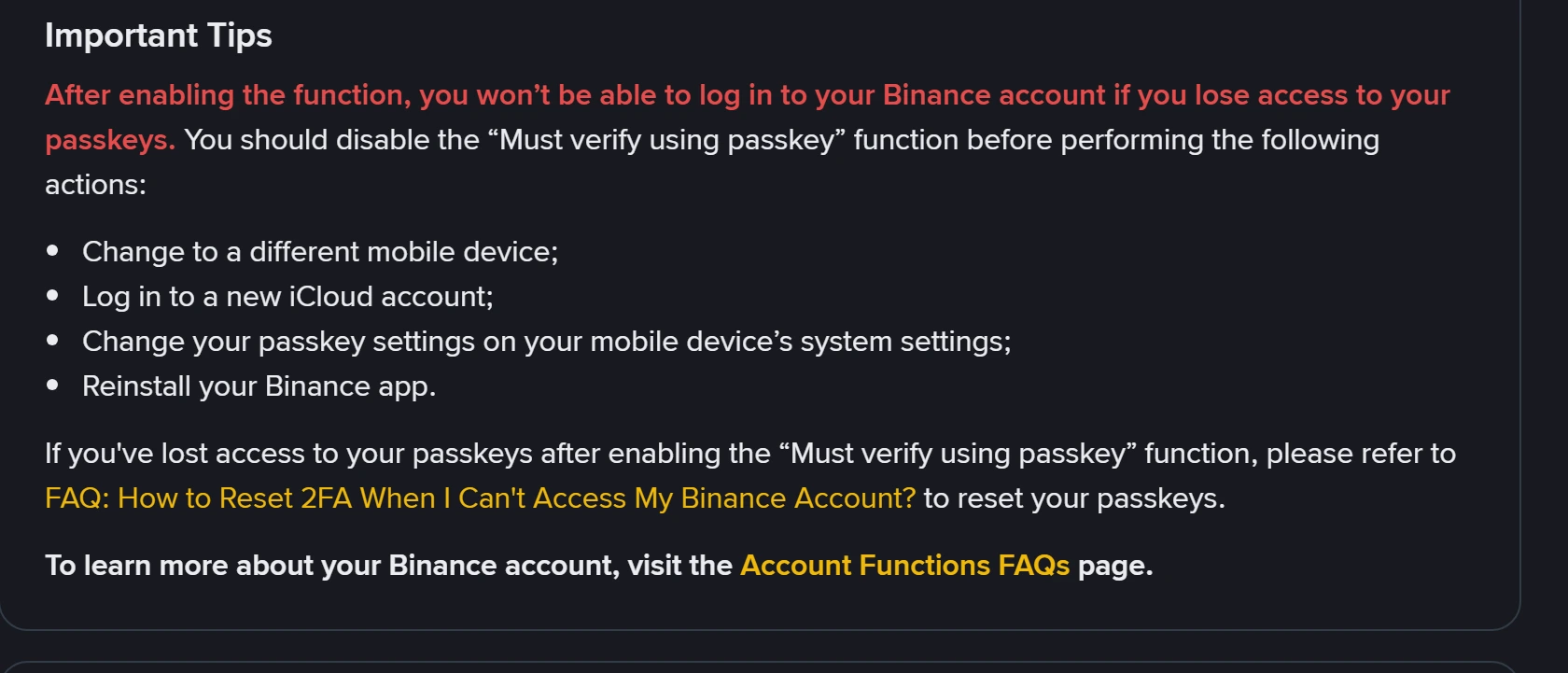 Passkey w Binance: jak dodać i co wyłączyć przed zmianą telefonu