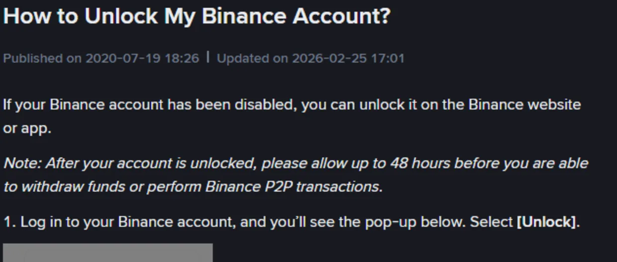 Konto Binance wyłączone lub zablokowane: jak odzyskać dostęp