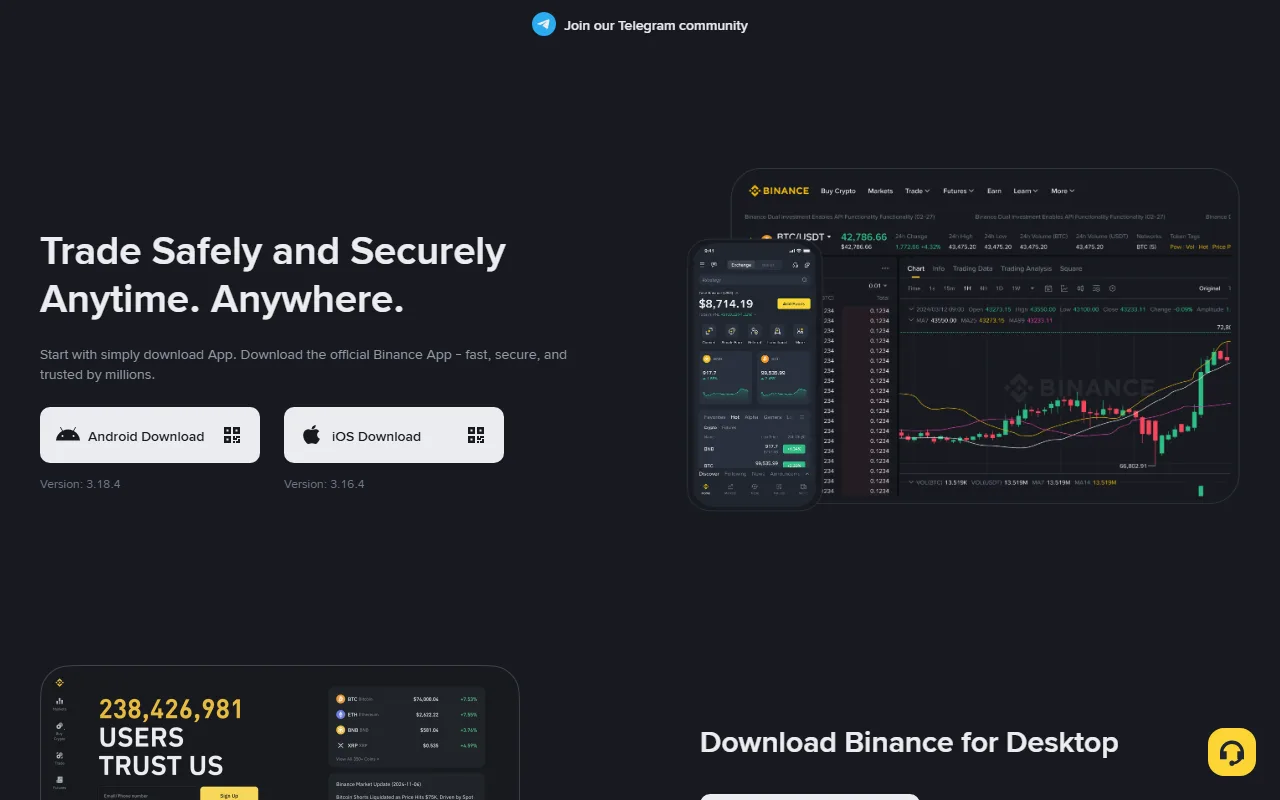 Binance қолданбасы жаңадан бастаушыларға: Әмиян, Профиль және Көмек қайда?